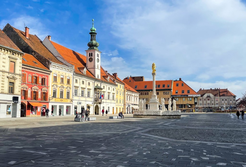 Maribor Town Hall square Slovenia Europe. Maribor Town Hall 